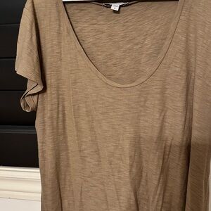 James Perse Light Brown Short Sleeve Tee